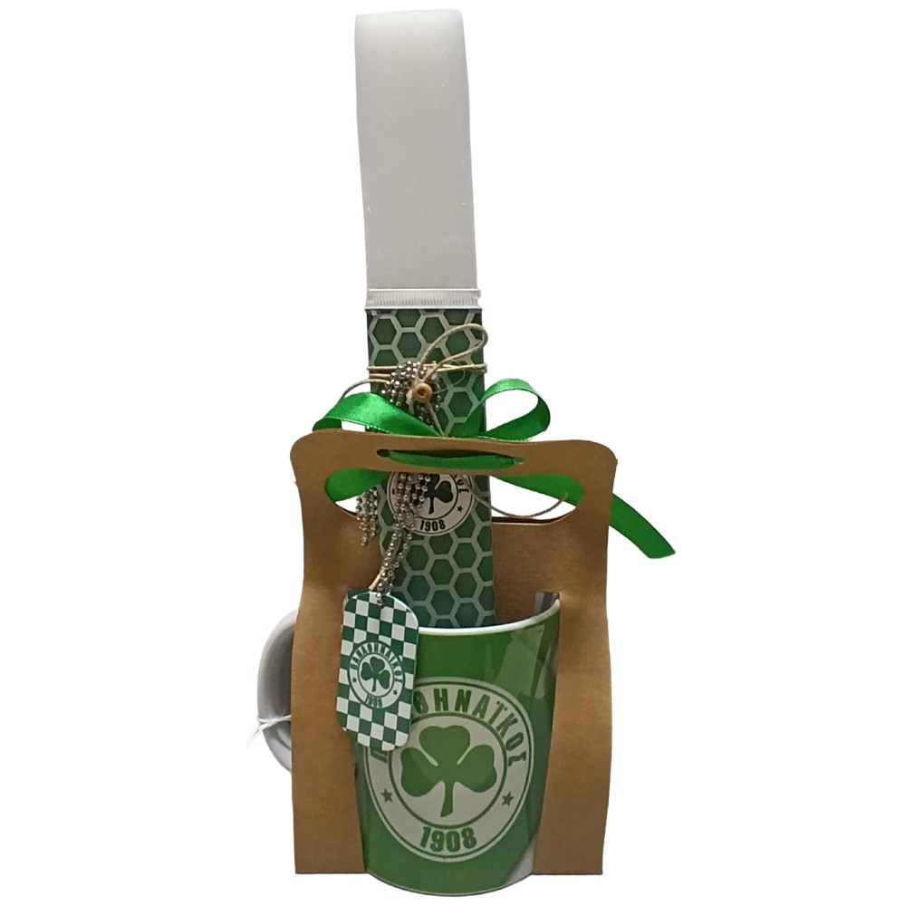 Σετ Λαμπάδα Παναθηναϊκός με Κούπα