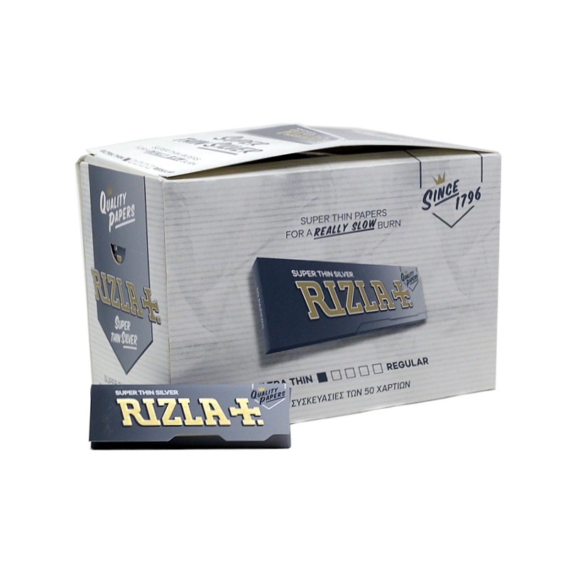 Χαρτάκια Rizla Super Thin Silver - Πακέτο 50 τεμαχίων