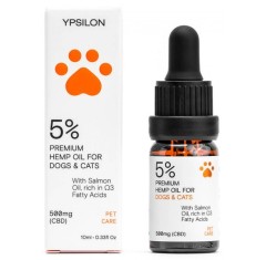 Ypsilon Έλαιο Κάνναβης 5% CBD 500mg με Έλαιο Σολομού για Κατοικίδια 10ml