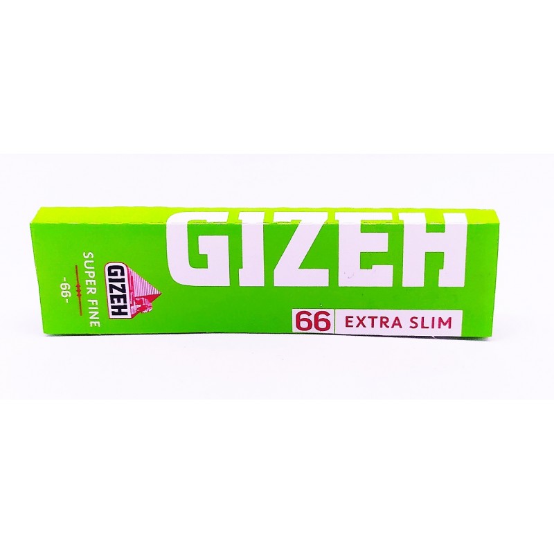Χαρτάκια Gizeh Super Fine Extra Slim Λαχανί 66 Φυλών