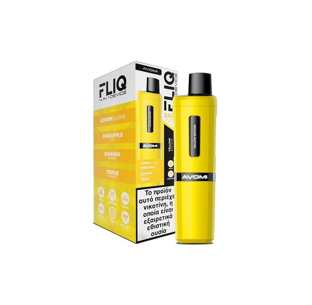 Avomi Fliq Συσκευή Yellow Edition 4x2ml 20mg