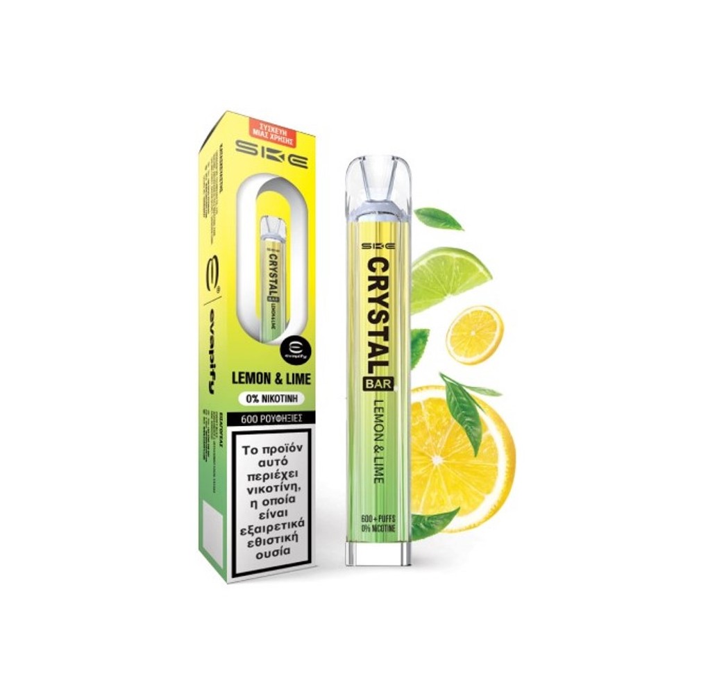 Crystal Bar 600 Puffs 0mg Lemon Lime