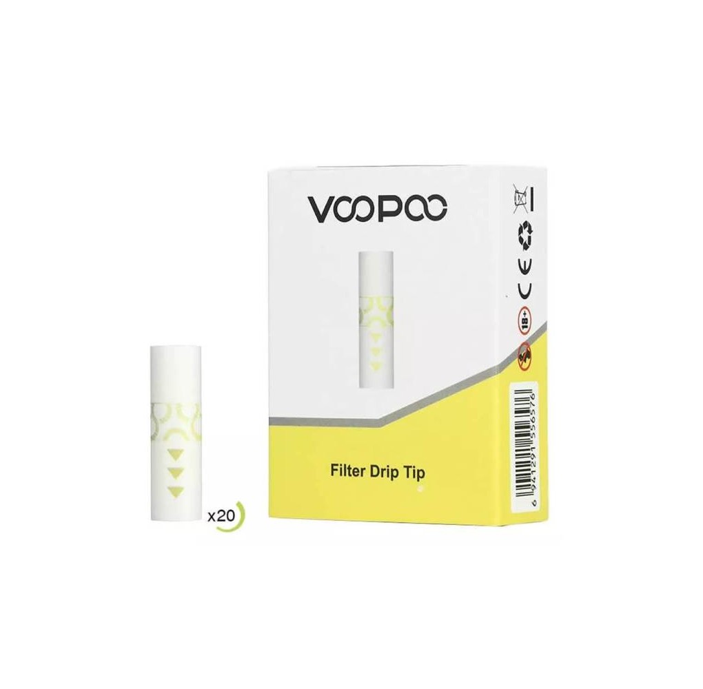 VooPoo Ανταλλακτικά Φίλτρα Λευκά 20 τεμάχια