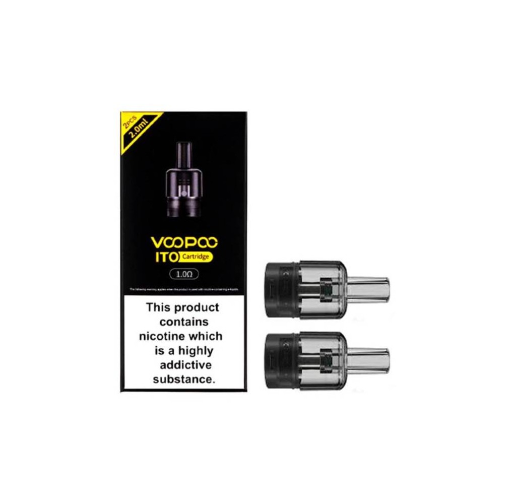 VooPoo ITO Cartridge Pod 2ml 1.0 ohm 2 τεμάχια