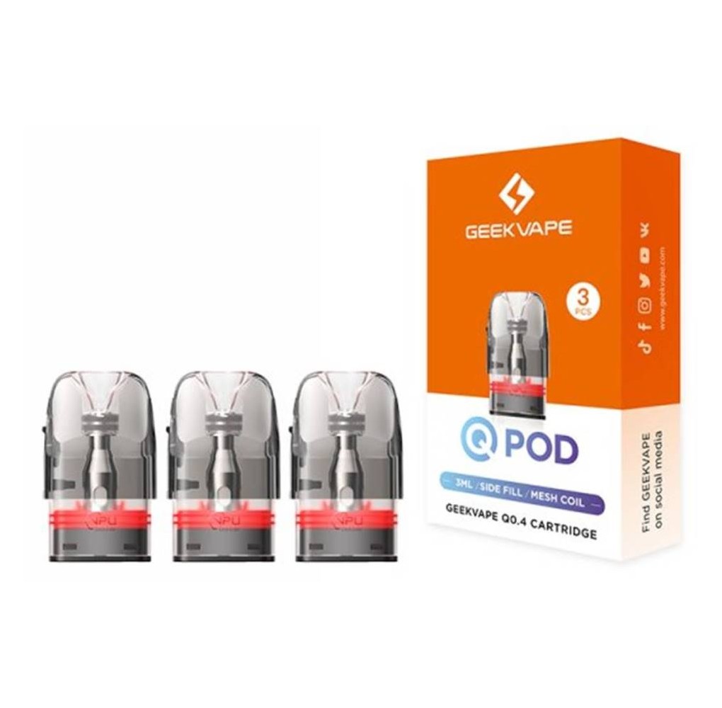 Geekvape Cartridge Q Pod 3ml 0.4 ohm 3 τεμάχια