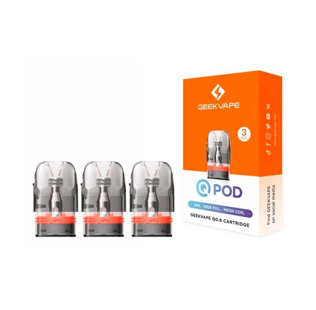 Geekvape Cartridge Q Pod 3ml 0.6 ohm 3 τεμάχια