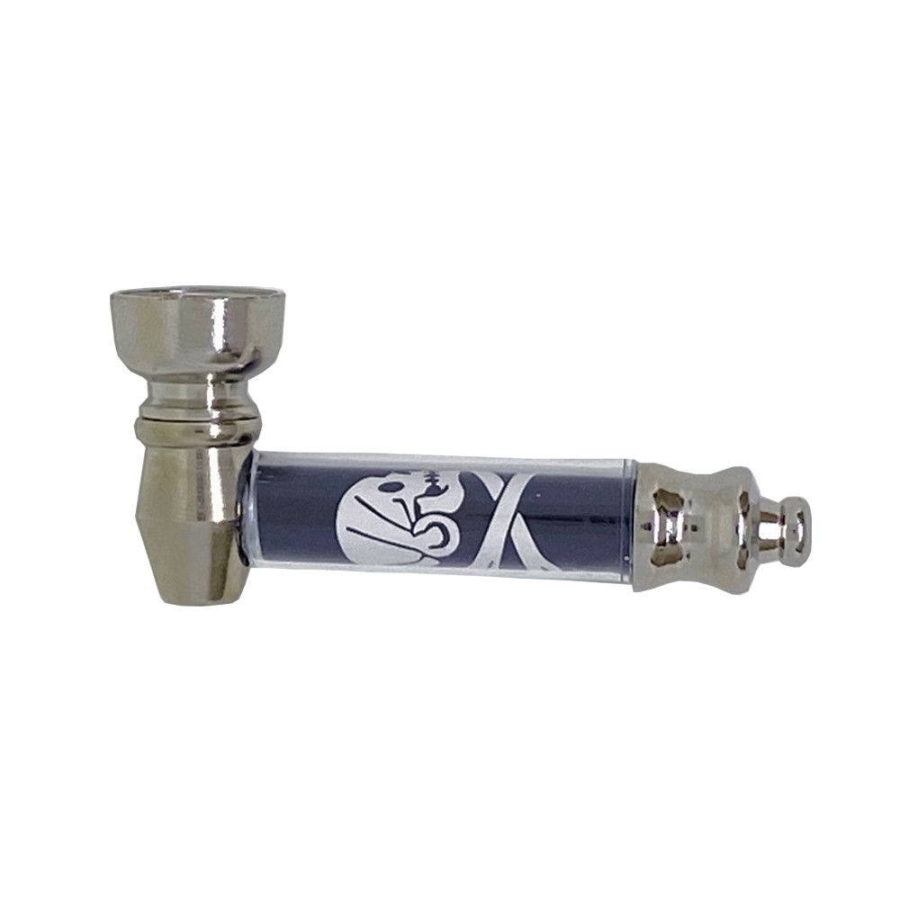 Μεταλλικό Πιπάκι Skull Design 7cm