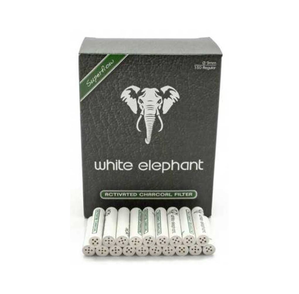 Φίλτρα White Elephant 9mm Ενεργού Άνθρακα 150 Τεμάχια