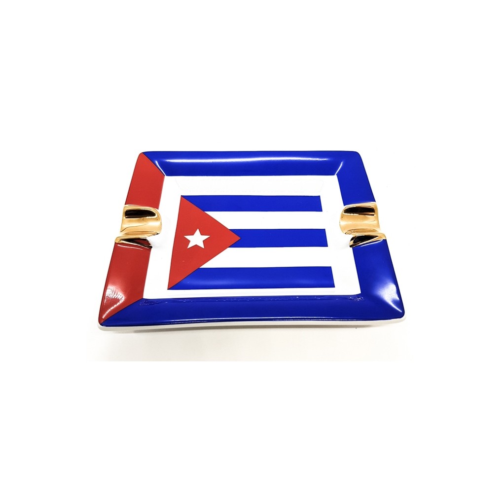 Κεραμικό Σταχτοδοχείο Πούρου Cuban Flag 2 Θέσεων