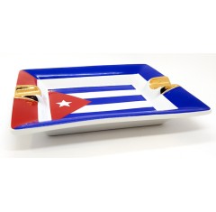 Κεραμικό Σταχτοδοχείο Πούρου Cuban Flag 2 Θέσεων