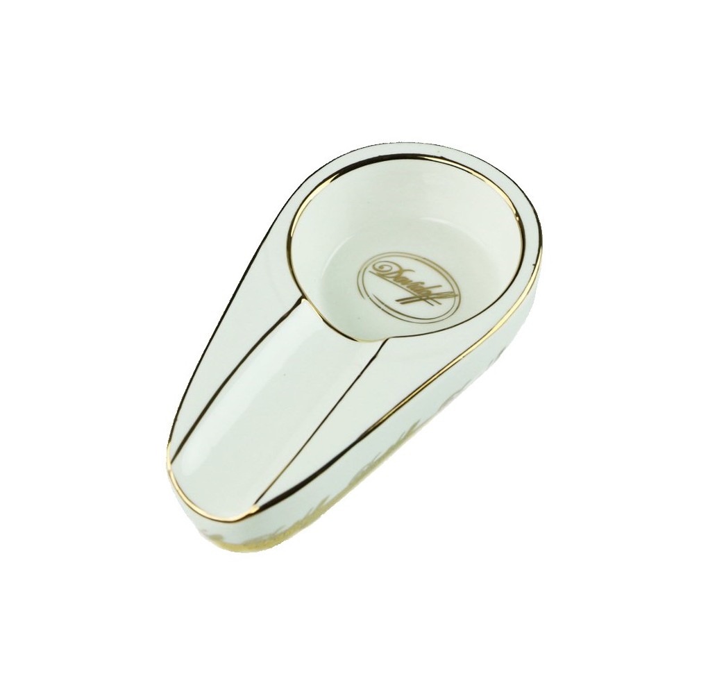 Κεραμικό Σταχτοδοχείο Πούρου Davidoff Μονό Λευκό