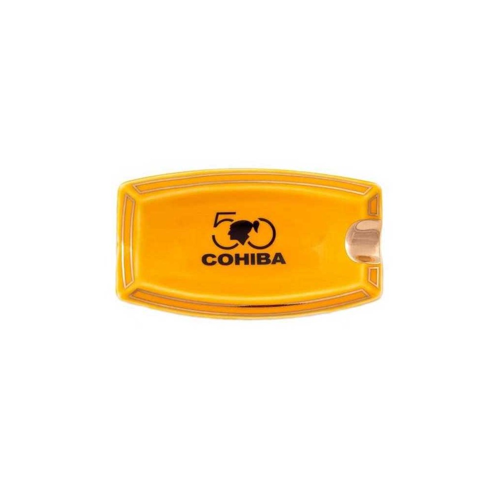 Κεραμικό Σταχτοδοχείο Πούρου Cohiba 50 Χρόνια Μονό Κίτρινο