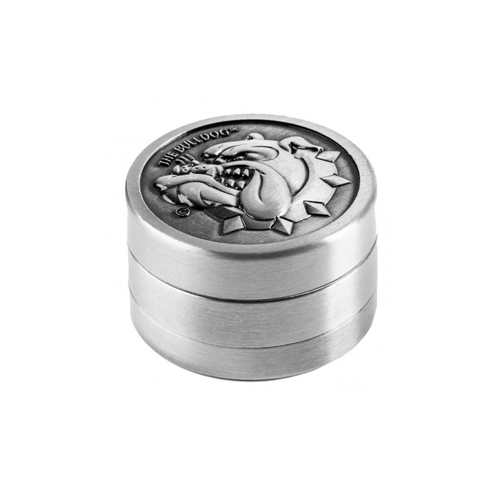 Grinder The Bulldog Μεταλλικό Ασημί 40mm - 3 Parts
