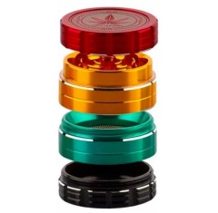 Grinder Amsterdam Leaf Aluminium 50mm - 4 Parts