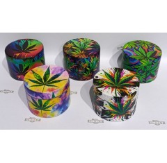 Grinder Cannabis Color Leaf Metal 50mm - 4 Parts