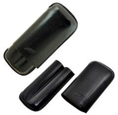 Δερμάτινη Πουροθήκη Μαύρη 15,5cm X 6,5cm