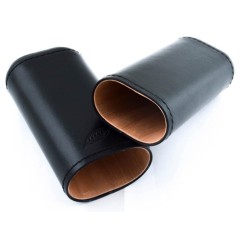 Δερμάτινη Πουροθήκη Μαύρη με Κέδρο