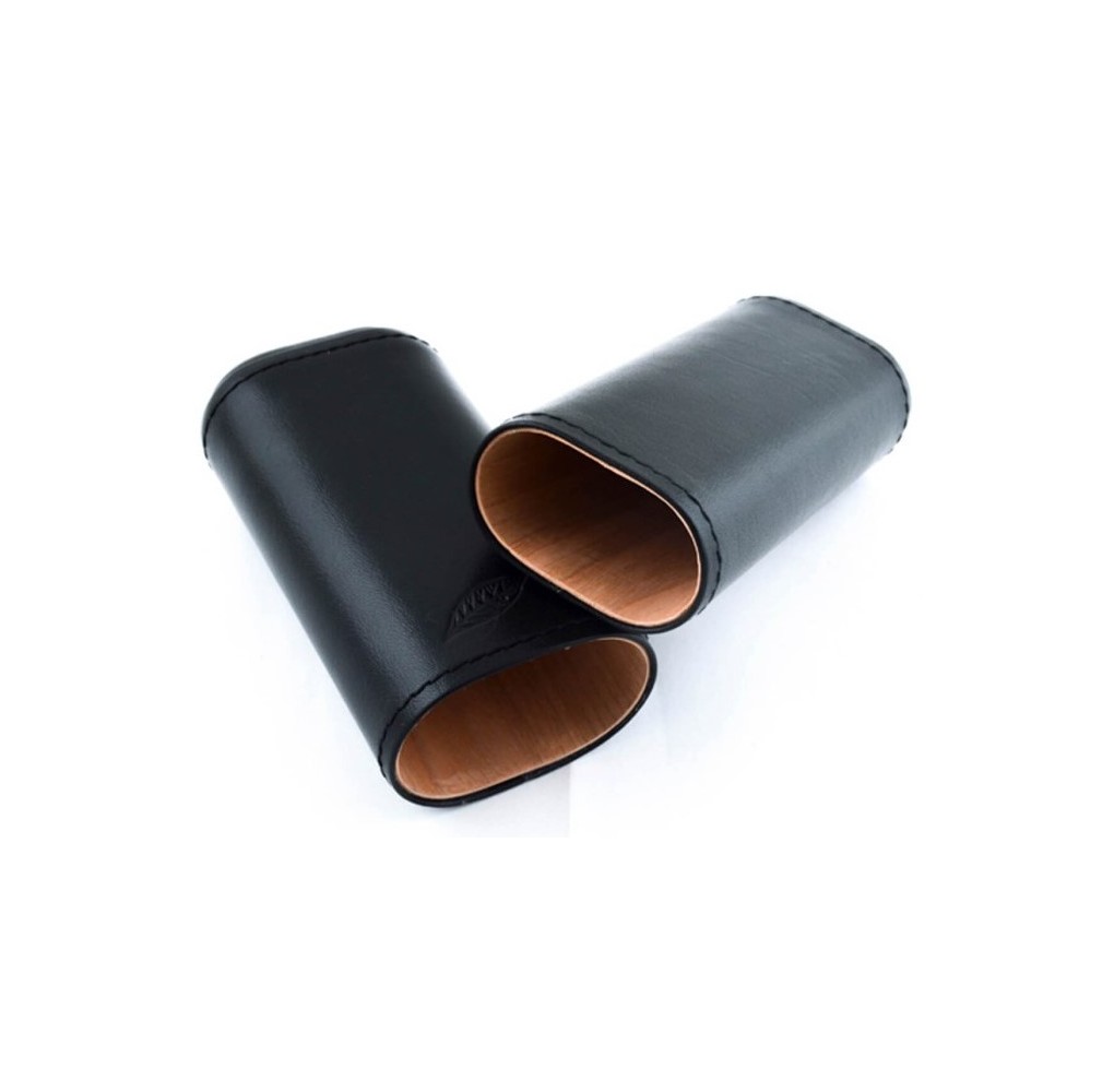 Δερμάτινη Πουροθήκη Μαύρη με Κέδρο