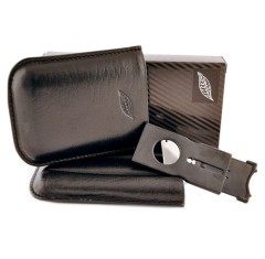 Δερμάτινη Πουροθήκη Μαύρη με Πουροκόφτη