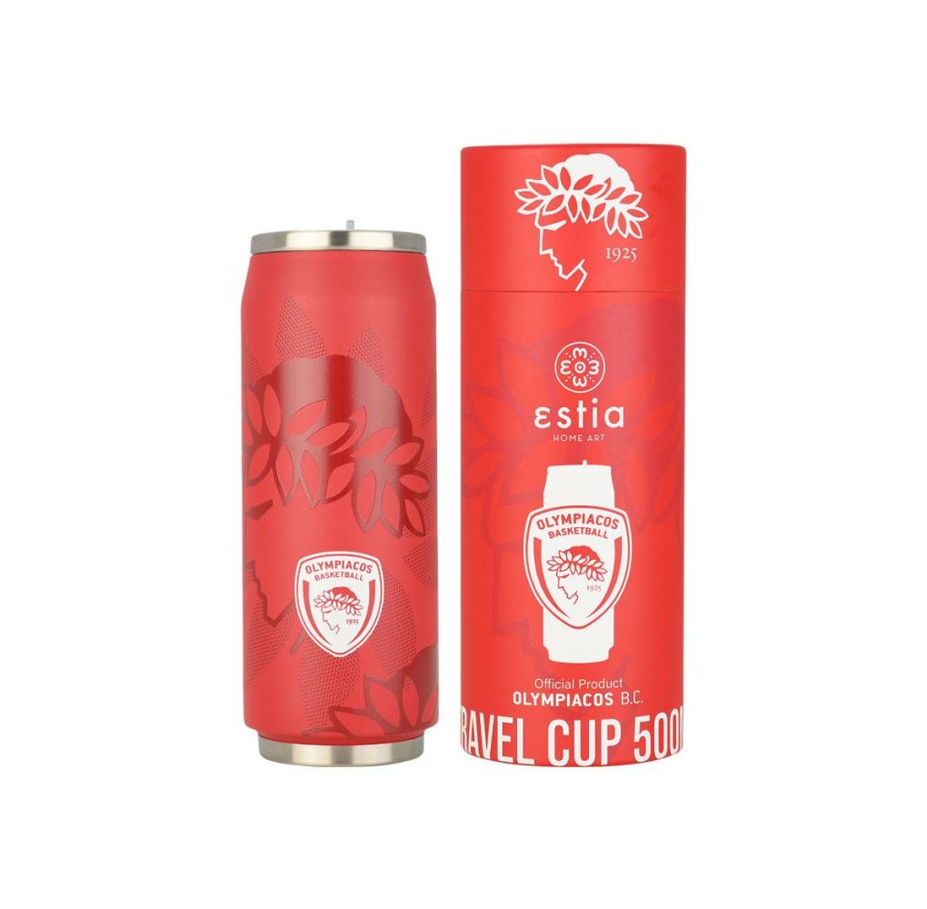 Θερμός Estia Travel Cup OLYMPIACOS BC Edition 500ml Σχέδιο 1