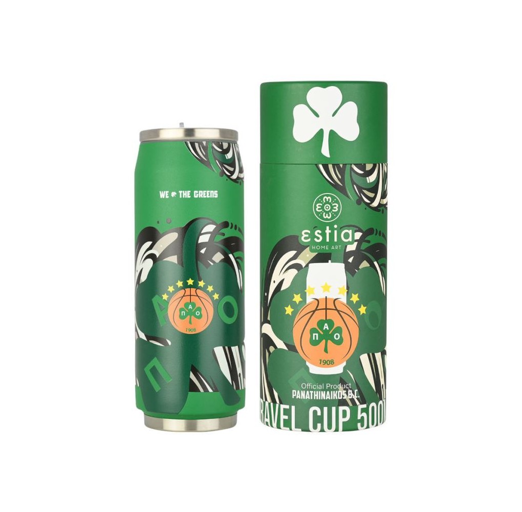 Θερμός Estia Travel Cup PANATHINAIKOS BC Edition 500ml Σχέδιο 2