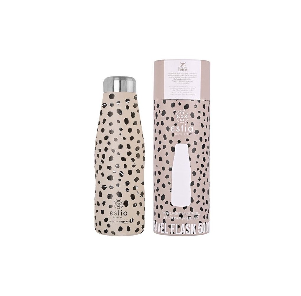 Θερμός Estia Travel Flask 500ml Leopard Taupe