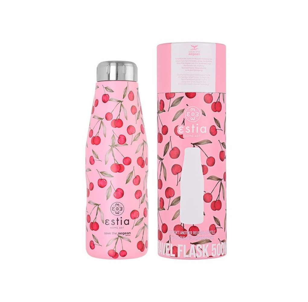 Θερμός Estia Travel Flask 500ml Cherry Rose