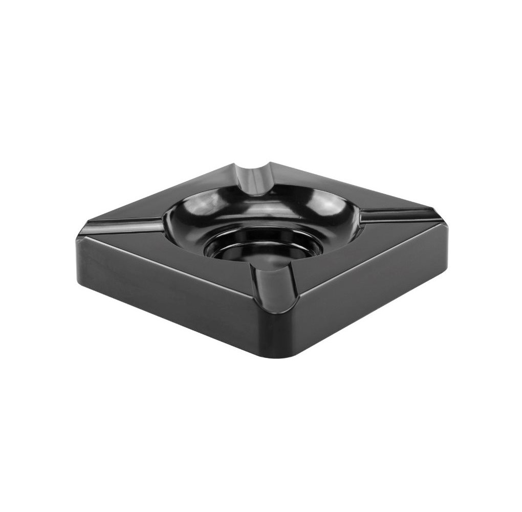 Κεραμικό Σταχτοδοχείο Πούρου 4 Θέσεων Μαύρο