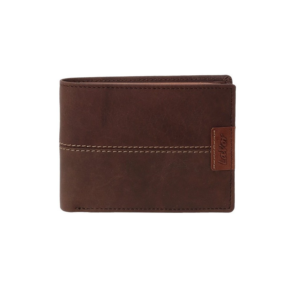 Ανδρικό Δερμάτινο Πορτοφόλι Lavor 6063 Καφέ