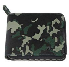 Ανδρικό Δερμάτινο Πορτοφόλι Zippo Camo Πράσινο με Φερμουάρ