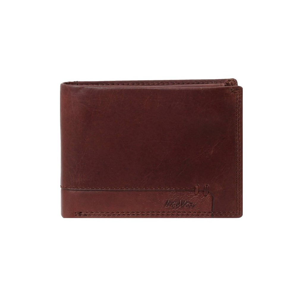 Ανδρικό Δερμάτινο Πορτοφόλι Lavor 6054 Καφέ