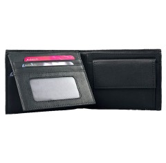 Ανδρικό Δερμάτινο Πορτοφόλι Blue and Blues Μαύρο