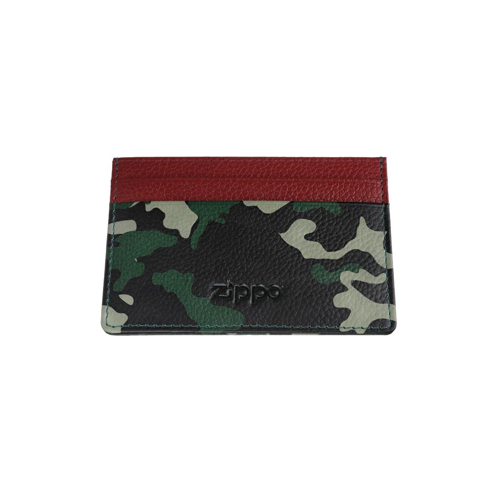 Δερμάτινη Καρτοθήκη Zippo Camo Πράσινη