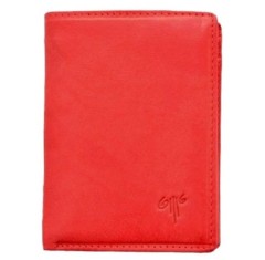 Ανδρικό Δερμάτινο Πορτοφόλι Kion Μαύρο & Κόκκινο