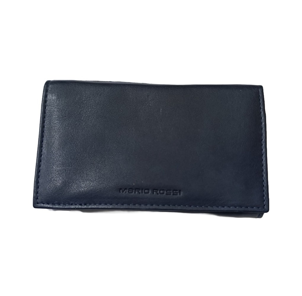 Καπνοσακούλα Δερμάτινη Mario Rossi 099-06 Navy Blue