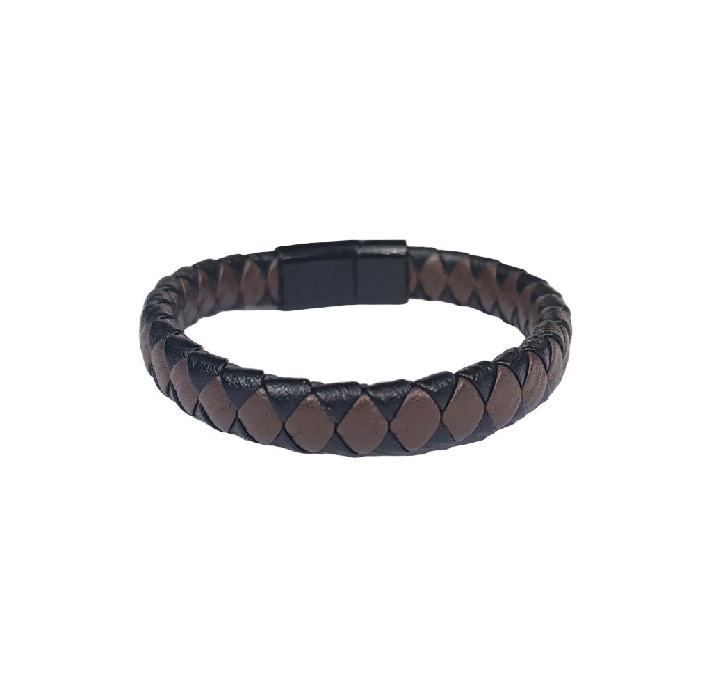 Βραχιόλι Χειροποίητο Δερμάτινο με Ανοξείδωτο Ατσάλι 50450