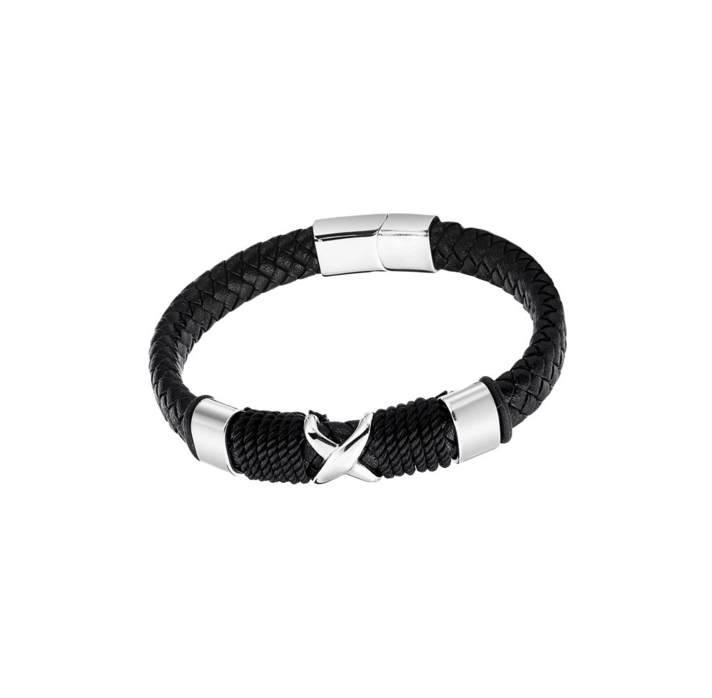 Βραχιόλι Χειροποίητο Δερμάτινο με Ανοξείδωτο Ατσάλι 50456