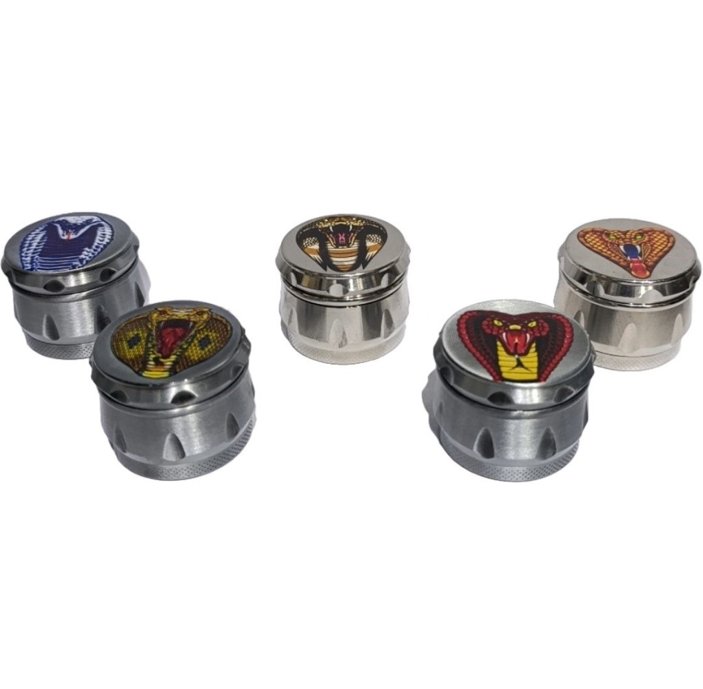 Grinder Snake Metal Silver 40mm - 4 Parts