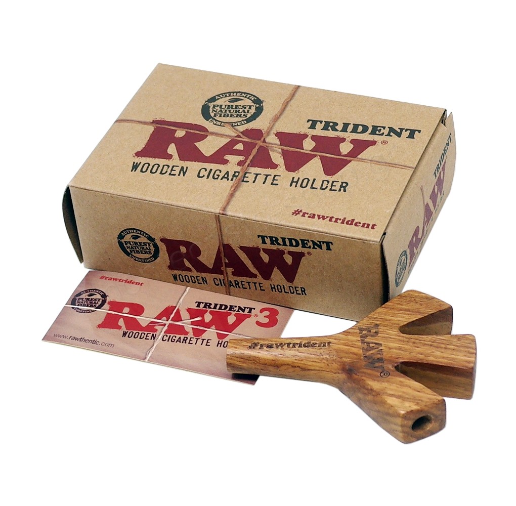 RAW Trident Ξύλινη Πίπα για 3 Τσιγάρα