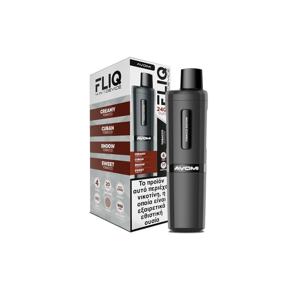 Avomi Fliq Συσκευή Tobacco Edition 4x2ml 20mg