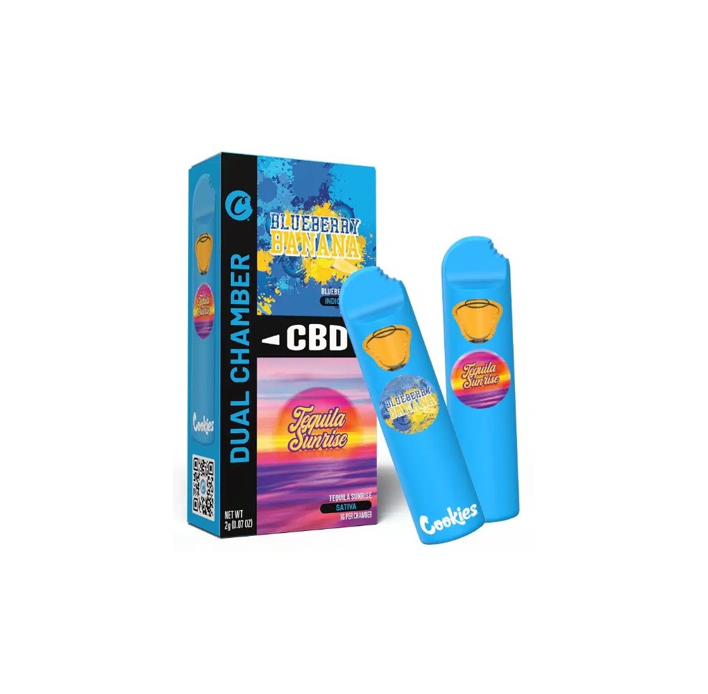 Cookies CBD Dual Chamber Vape Blueberry Banana & Tequila Sunrise