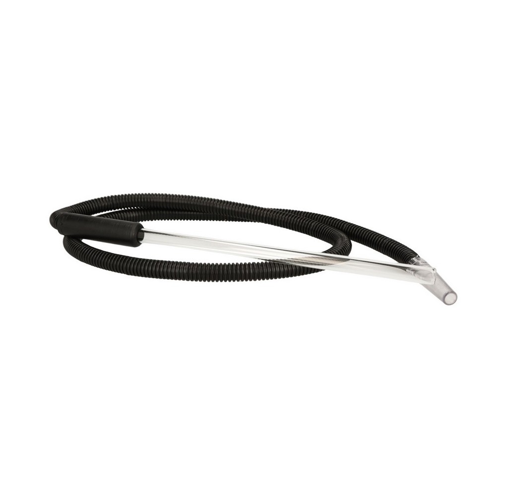 Silicone Hose Black With Glass Handle