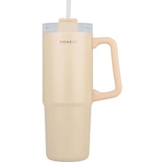 Θερμός Estia Straw Tumbler XL Save The Aegean 900ml Sandstone