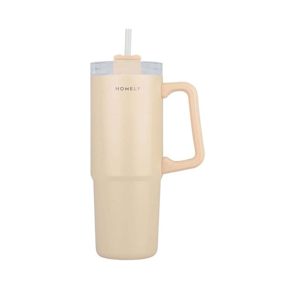 Θερμός Estia Straw Tumbler XL Save The Aegean 900ml Sandstone