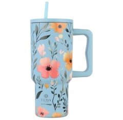 Θερμός Estia Straw Tumbler XL Save The Aegean 900ml Sky Garden