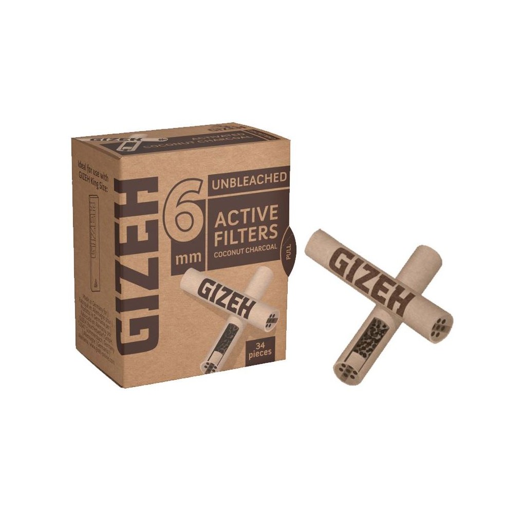 Φίλτρα Gizeh 6mm Unbleached 34 Τεμάχια