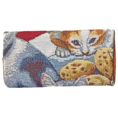 Καπνοσακούλα Χειροποίητη Δερμάτινη με Καμβά 3Cats 11317