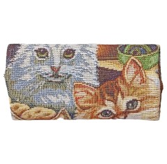 Καπνοσακούλα Χειροποίητη Δερμάτινη με Καμβά 3Cats 11318