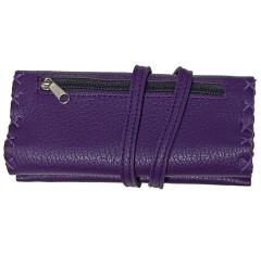 Καπνοσακούλα Δερματίνη Tfar Φάκελος Δετός Μωβ