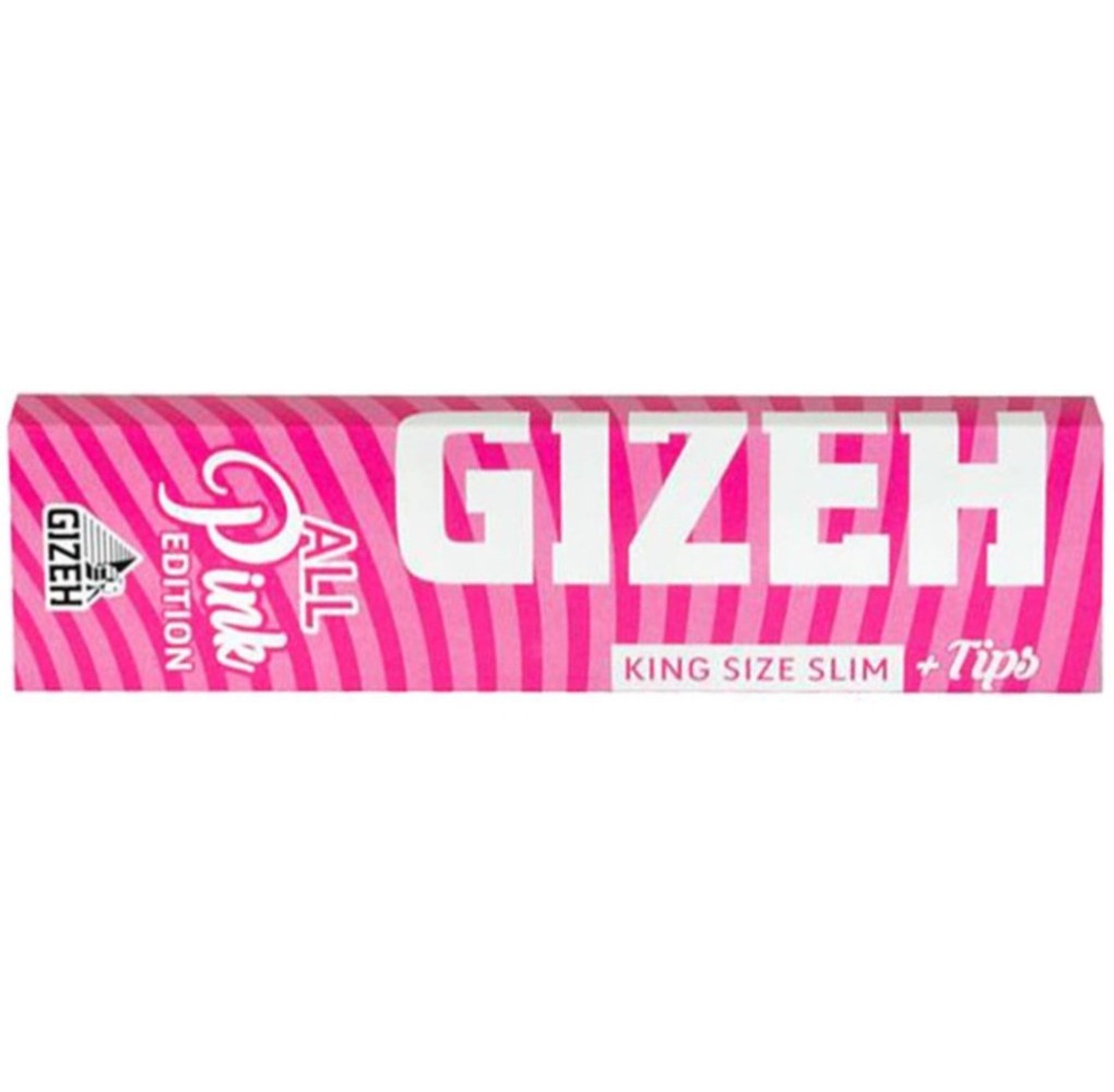 Χαρτάκια Gizeh Pink Magnet King Size Slim Με Τζιβάνες